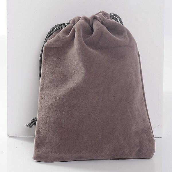 

10pcs Drawstring Jewelry Storage Bag, Grey