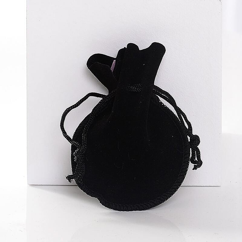

10pcs Drawstring Jewelry Storage Bag, Black