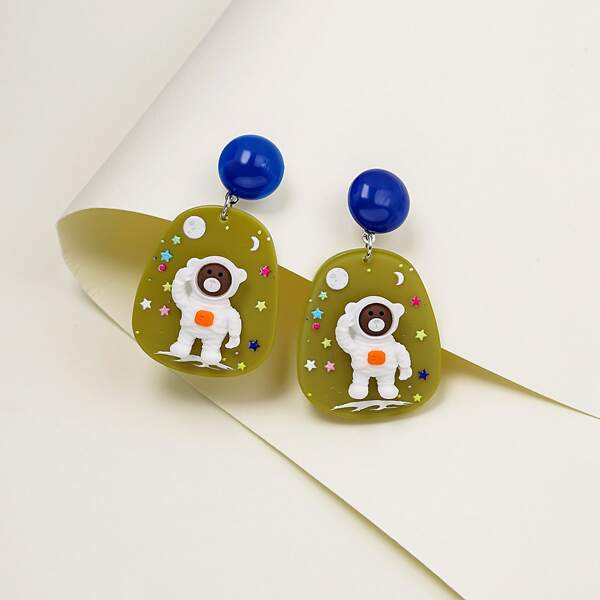 

Irregular Acrylic Drop Earrings, Multicolor