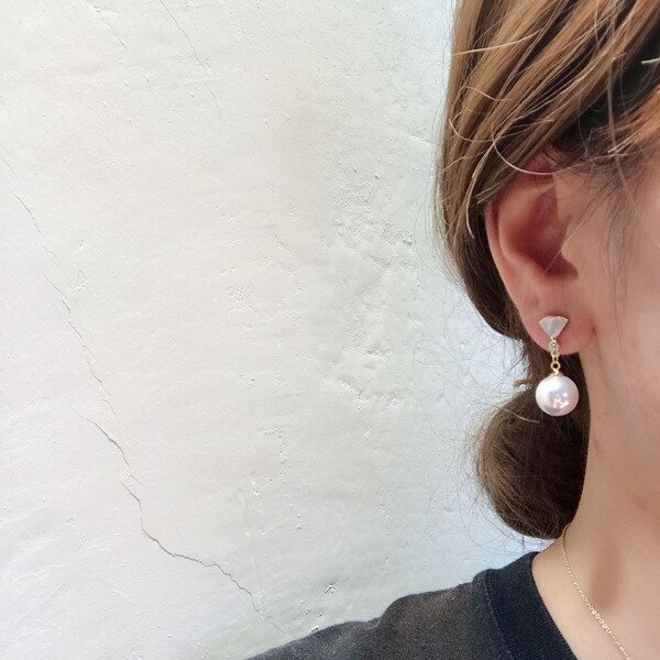 

Faux Pearl Drop Earrings, Gold