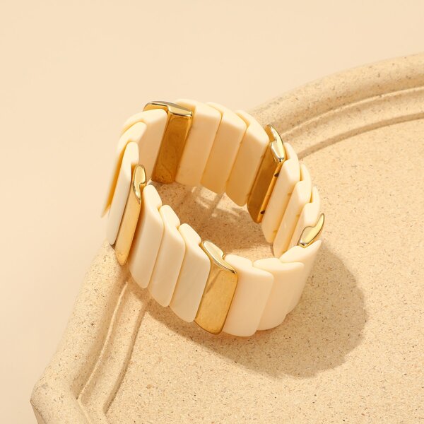 

Resin Wide Bracelet, Beige