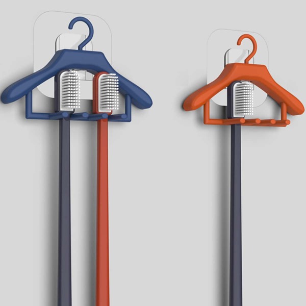 

1pc Hanger Shaped Random Color Toothbrush Holder, Multicolor