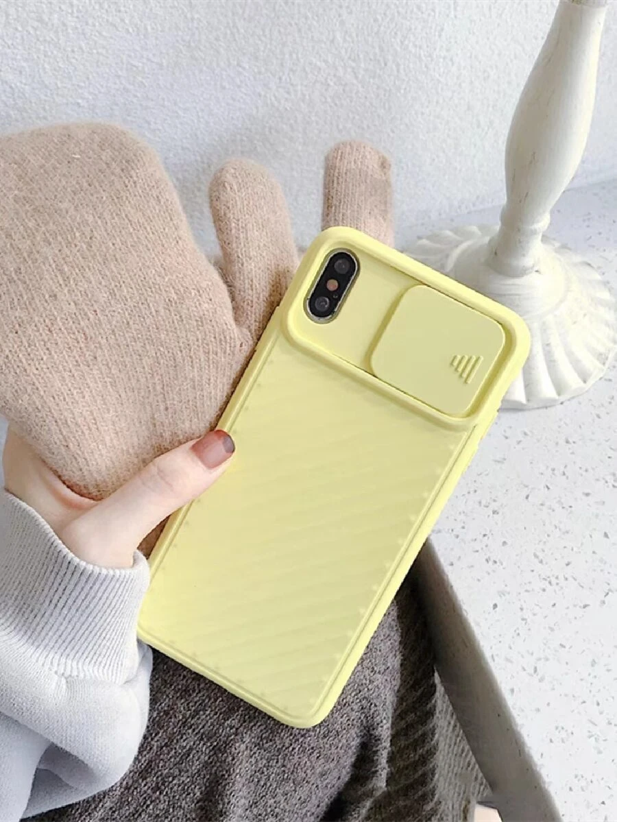 Funda para móvil Cubierta de cámara con textura - Amarillo - Ver 1