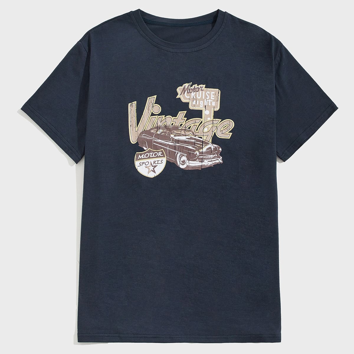 

Guys Letter Car Graphic Tee, Navy blue