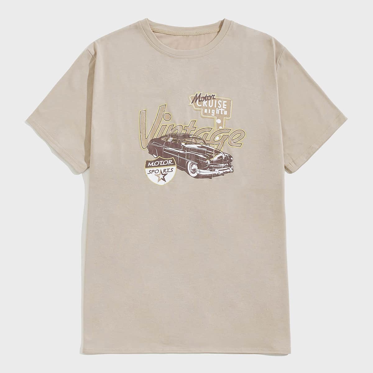 

Guys Letter Car Graphic Tee, Khaki