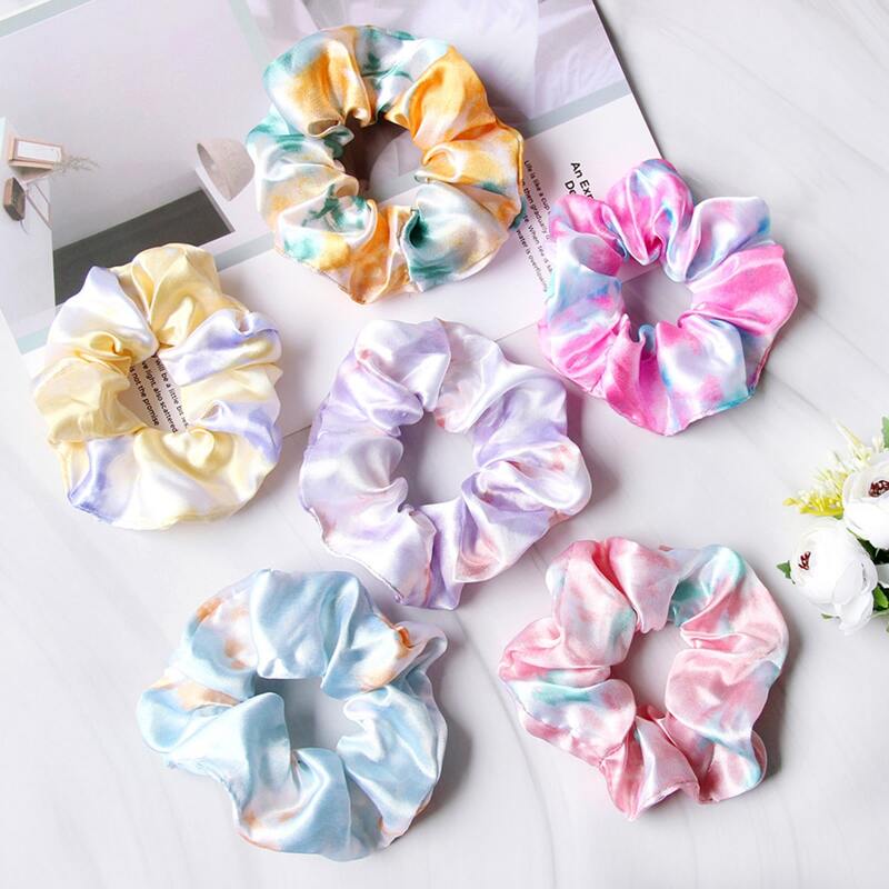 

4pcs Random Tie Dye Scrunchie, Multicolor