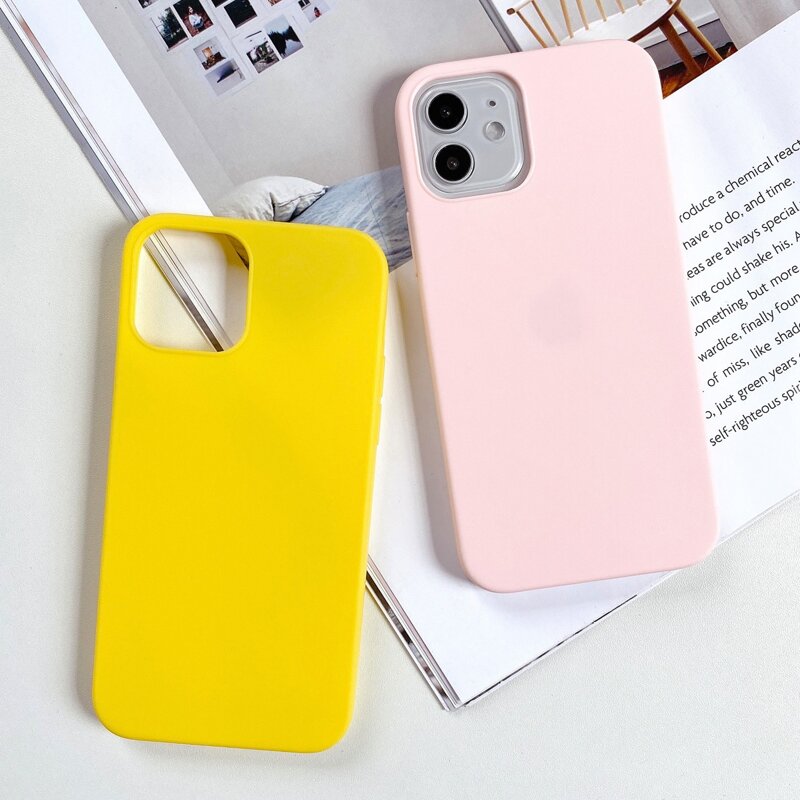 

2pcs Plain Phone Case, Multicolor