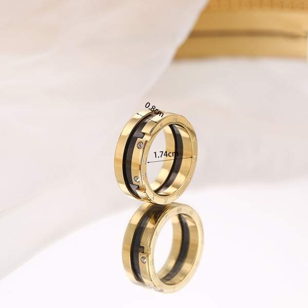 

Rhinestone Decor Ring, Gold