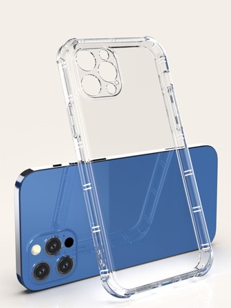 Funda de teléfono transparente TPU con borde recto y doble diseño de hueso para protección contra caídas compatible con iPhone 11, iPhone 13, iPhone 14 Pro Max