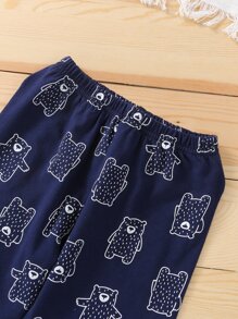 Baby Boy Cartoon Graphic Pullover & Joggers - Navy Blue - View 5