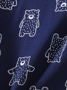 Baby Boy Cartoon Graphic Pullover & Joggers - Navy Blue - View 7