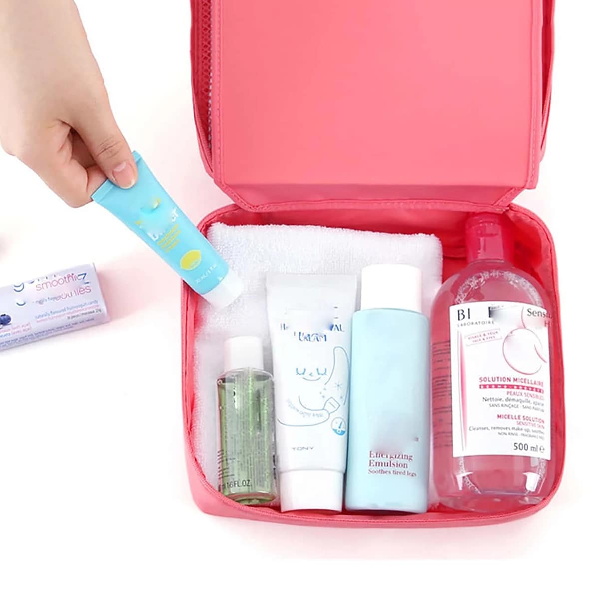 

1pc Portable Travel Storage Bag, Watermelon pink