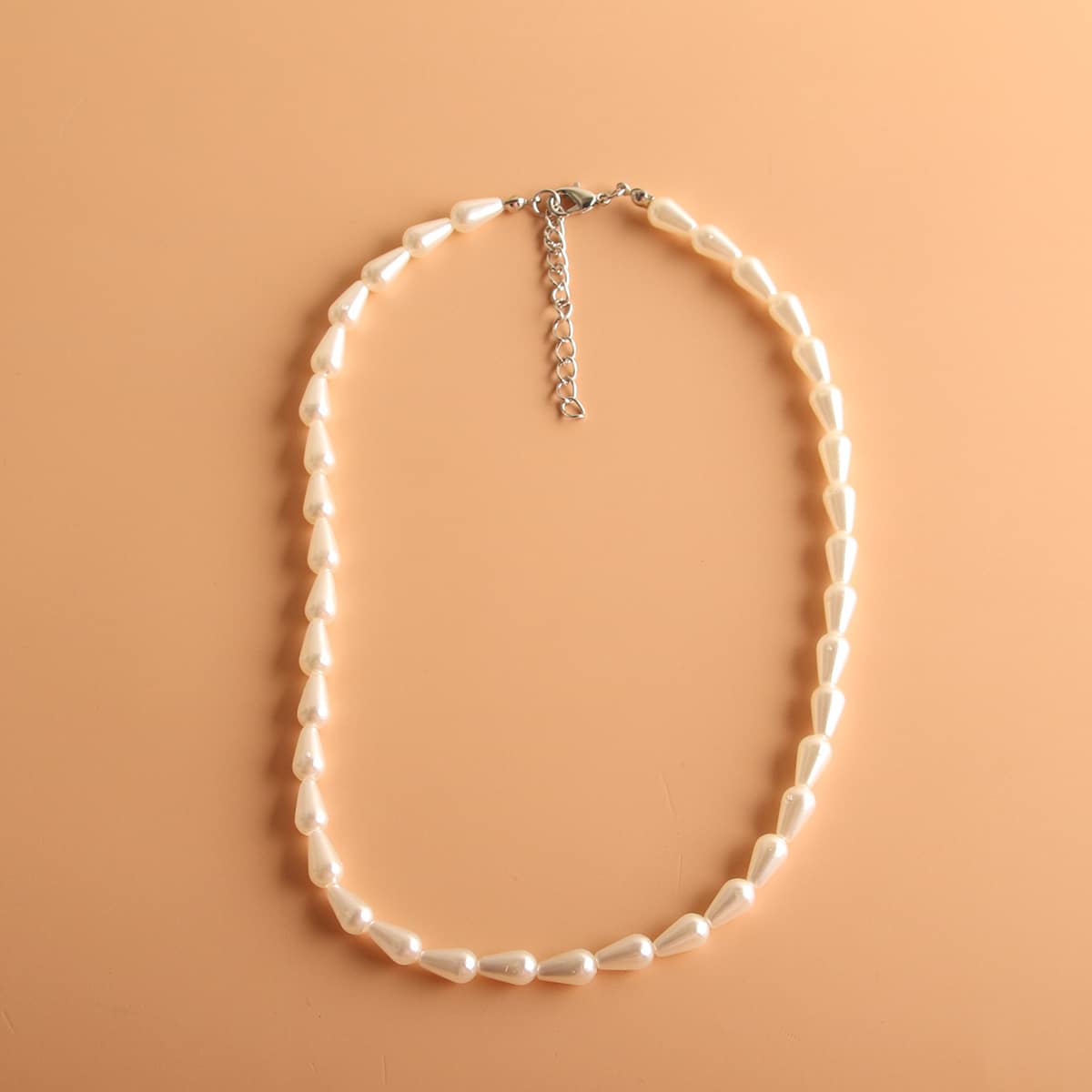 

1pc Minimalist Beaded Necklace, White
