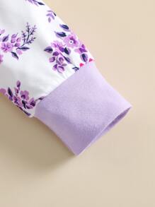 Bebé Jumpsuit floral ribete con fruncido con diadema - Multicolor - Ver 5