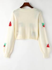 SHEIN Unity Strawberry Pattern Cardigan - Multicolor - View 2