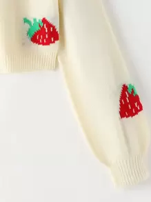 SHEIN Unity Strawberry Pattern Cardigan - Multicolor - View 3