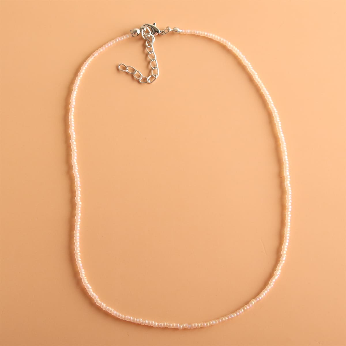 

1pc Minimalist Necklace, Pink