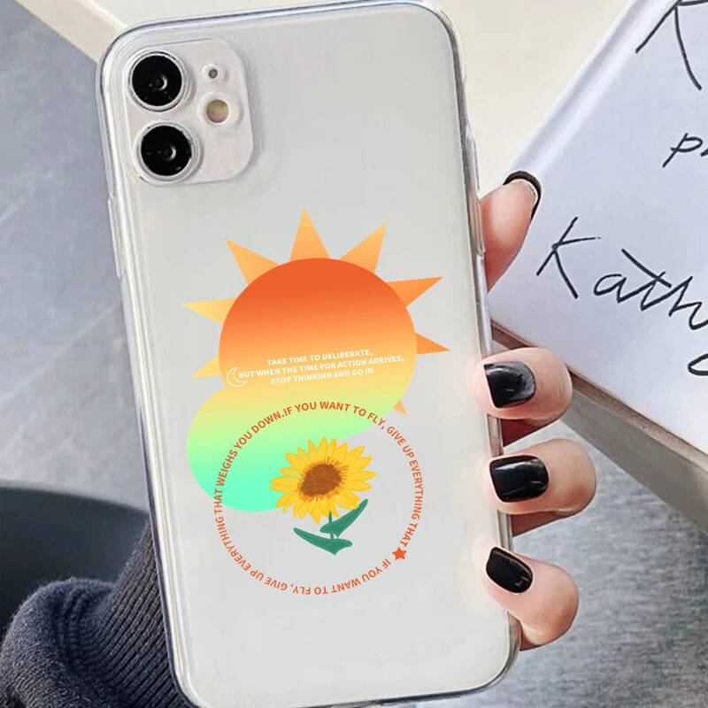 

Slogan Graphic Phone Case, Multicolor