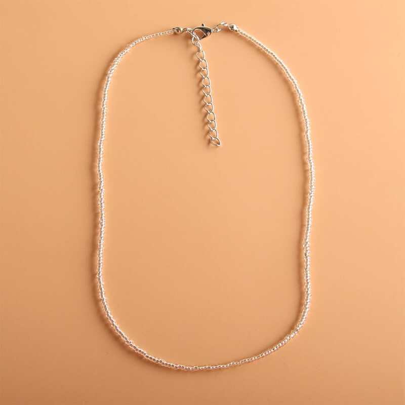 

1pc Clear Beaded Necklace