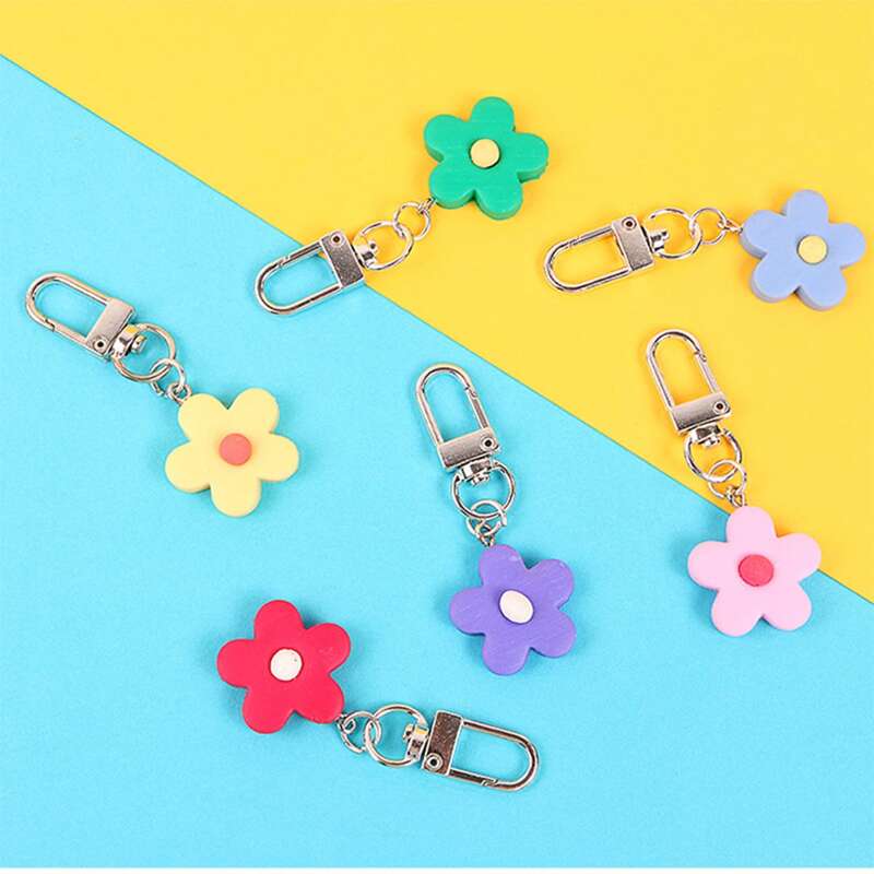 

6pcs Floral Decor Bag Charm, Multicolor
