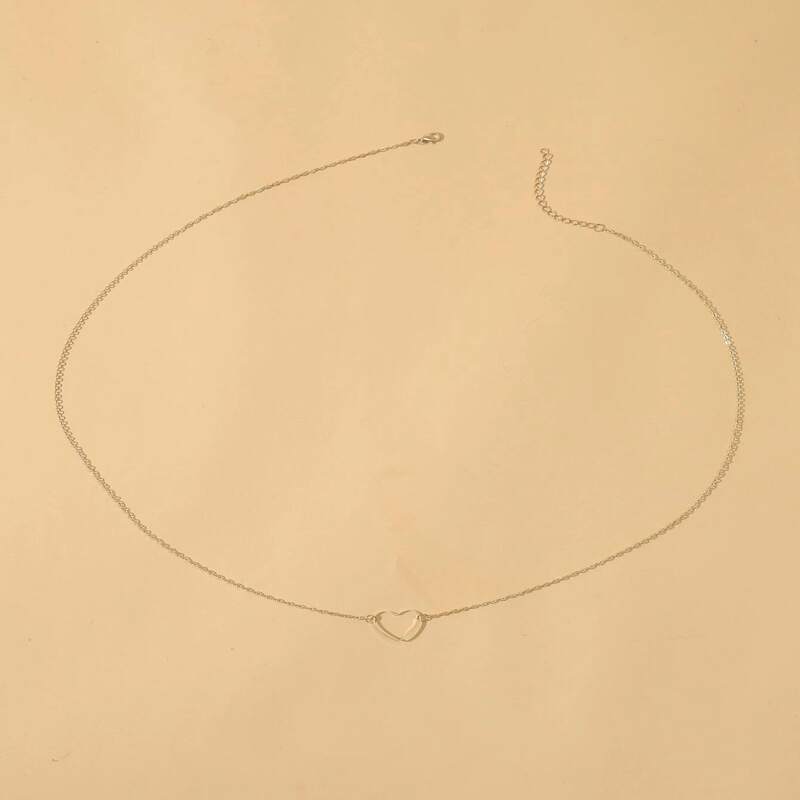 

Heart Decor Waist Chain, Gold