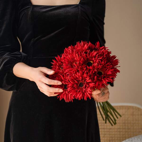 

1pc Artificial Flower, Red
