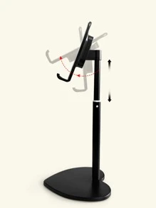 Soporte de escritorio con forma de corazón compatible con iPhone, teléfonos Android, regalo para cumpleaños, familia, amigos, soporte para teléfono, accesorio para teléfono - Negro - Ver 6