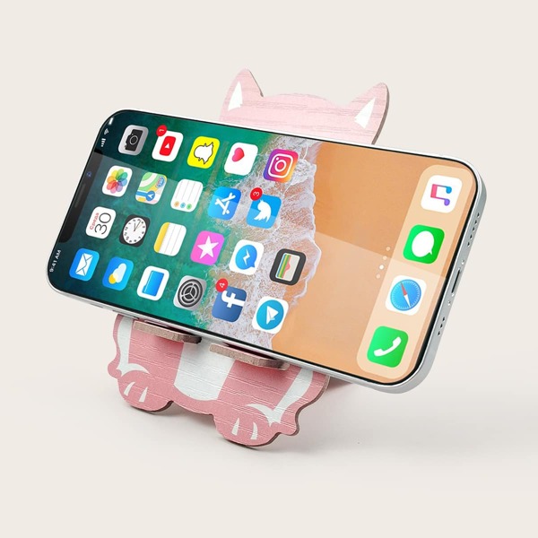 

Cartoon Animal Design Desktop Phone Holder, Pink