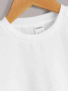 SHEIN Niñitos 3 piezas Camiseta de rayas jaspeado - Multicolor - Ver 9