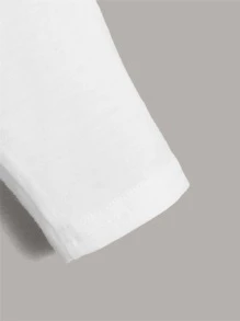 SHEIN Niñitos 3 piezas Camiseta de rayas jaspeado - Multicolor - Ver 4