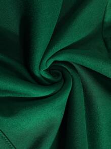 INAWLY Solid Kangaroo Pocket Thermal Lined Hoodie,Long Sleeve Tops - Green - View 6