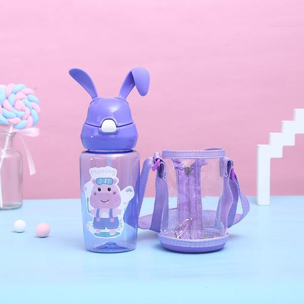 

1pc Cartoon Graphic Tumbler, Purple