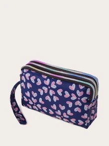 Monedero largo con estampado de corazón cremallera - Multicolor - Ver 4