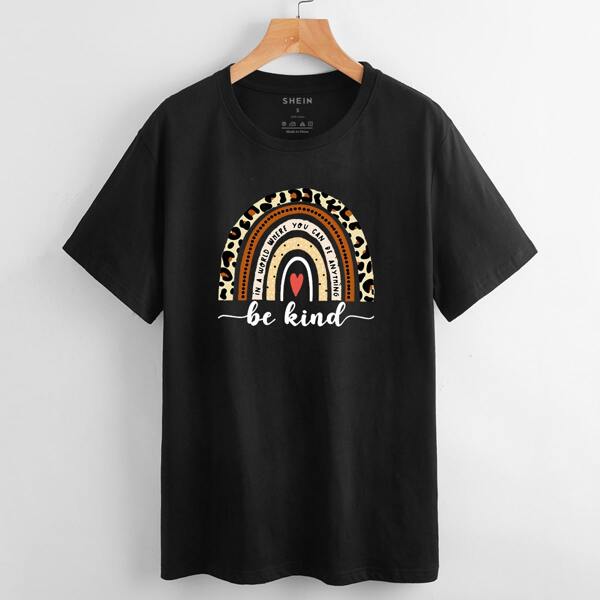 

Slogan Graphic Tee, Black