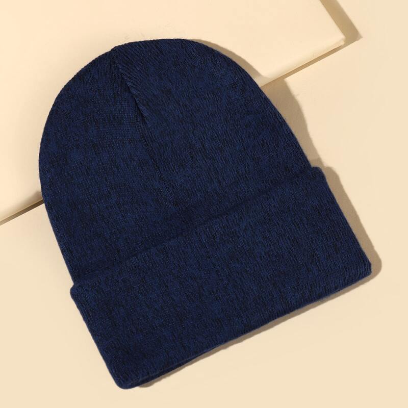 

1pc Plain Beanie, Multicolor