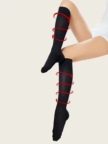 Over The Calf Compression Socks - màu đen - Xem 2