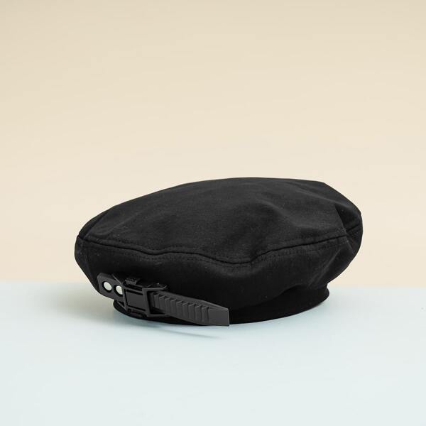 

1pc Solid Beret, Black