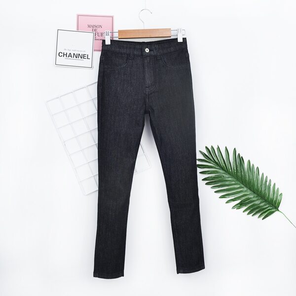 

Girls Solid Skinny Jeans, Black