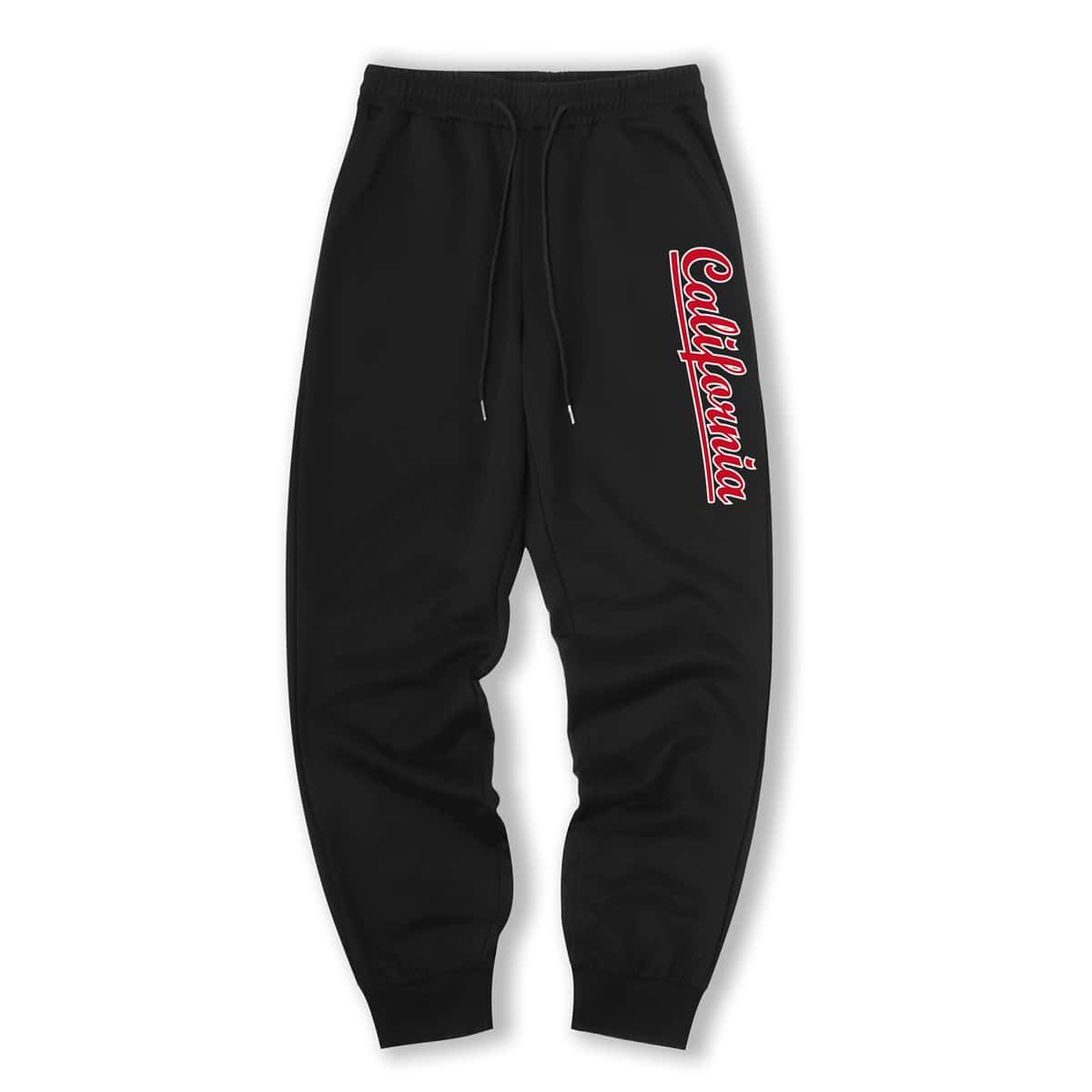 

Guys Letter Drawstring Sweatpants, Black