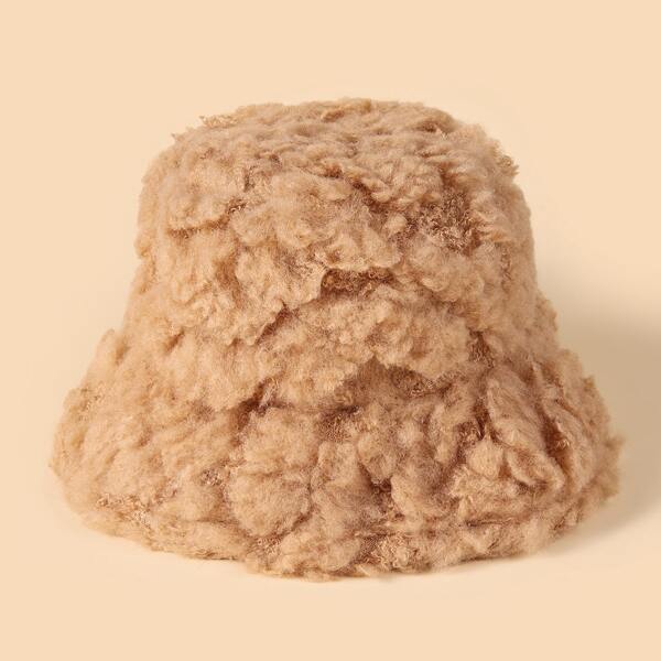 

Solid Fuzzy Bucket Hat, Orange