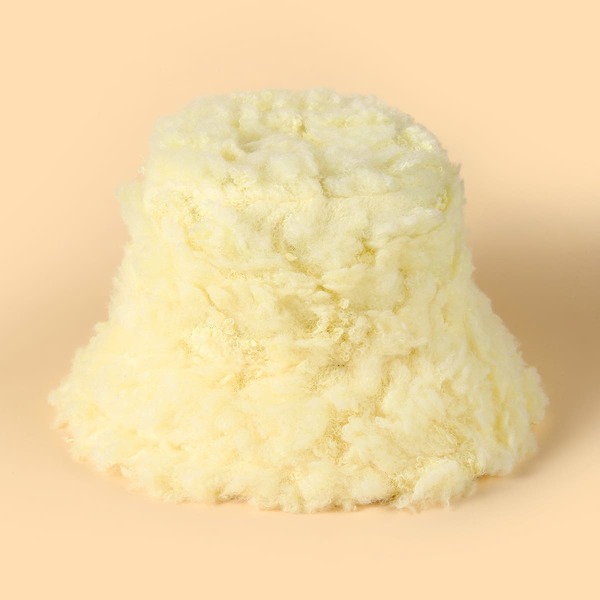

Solid Fuzzy Bucket Hat, Yellow