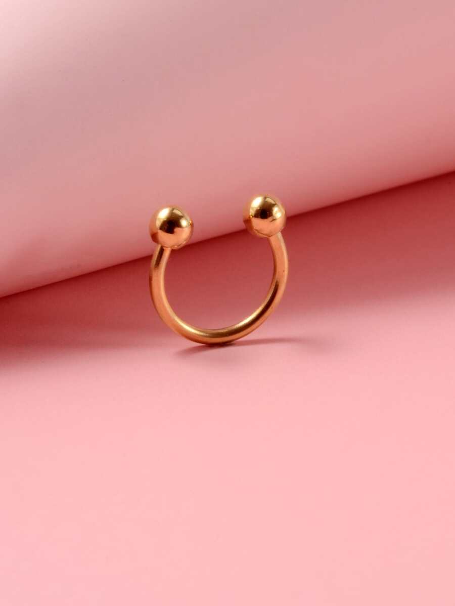 極簡鼻環 - 金黃色 - 查看 1