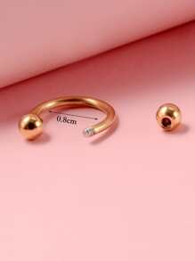 極簡鼻環 - 金黃色 - 查看 3