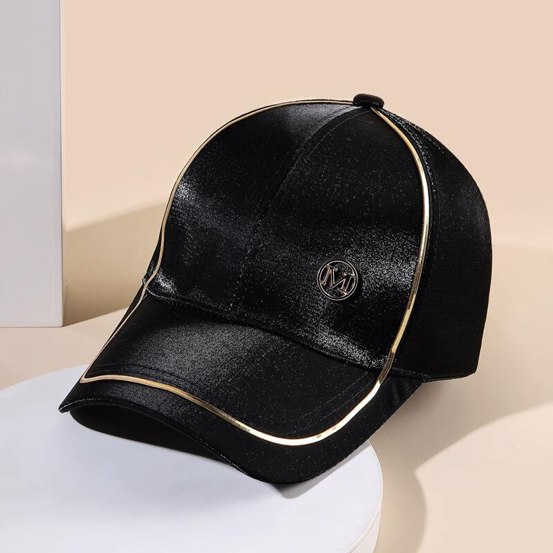 

Letter Design Baseball Cap, Black