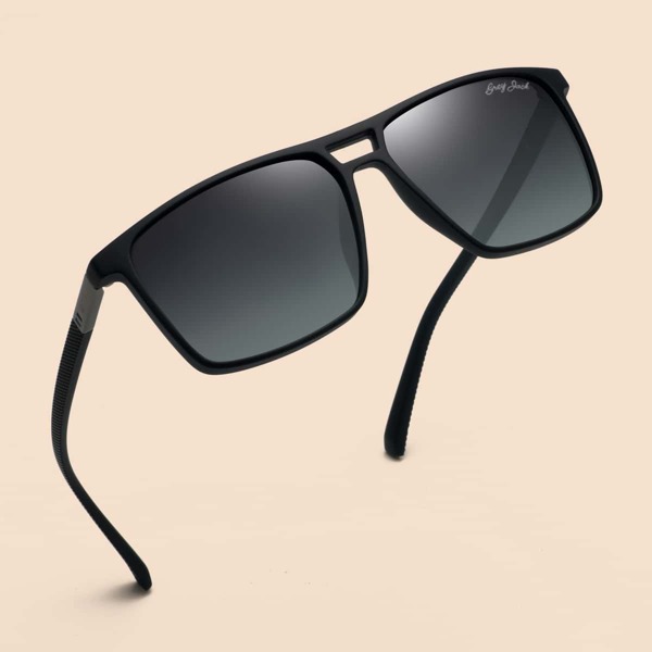 

Men Simple Polarized Sunglasses, Black