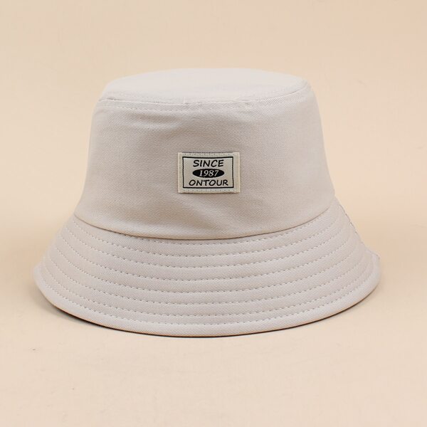 

Letter Graphic Bucket Hat, Beige