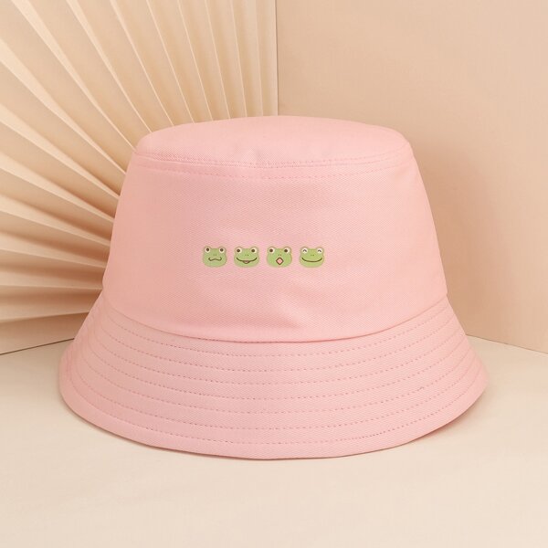 

Cartoon Graphic Bucket Hat, Pink