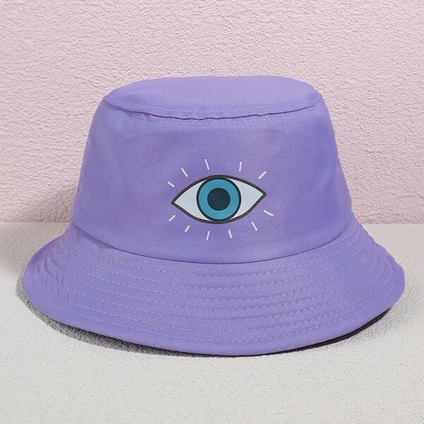 

Eye Print Bucket Hat, Purple