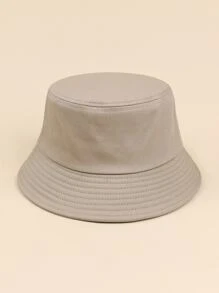 Letter Graphic Label Decor Bucket Hat - Khaki - View 2