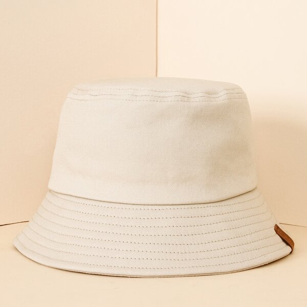

Label Detail Bucket Hat, Beige